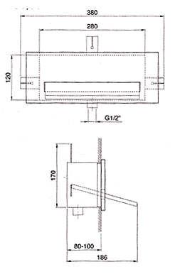 Blandebatteri, Dusj, Toalett 