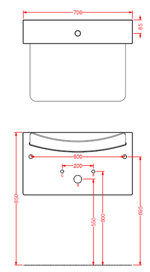 Art Ceram Crystal Wall Servanter