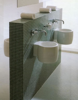 Baderom, Blandebatteri, Dusjbatterier, Servant