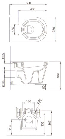 Ceramica Dolomite Asolo Toalett