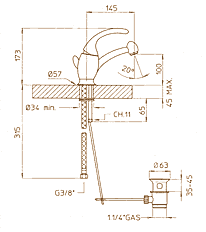 Blandebatteri, Dusj, Servant