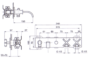 Blandebatteri, Dusj, Toalett 