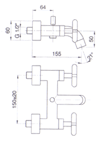 Blandebatteri, Dusj, Toalett 