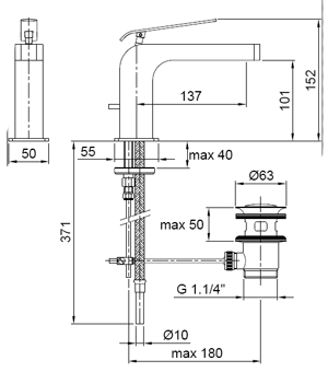 Blandebatteri, Dusj, Servant