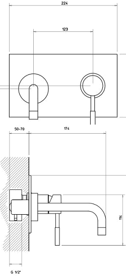 Blandebatteri, Dusj, Servant