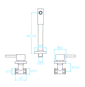 Blandebatteri, Dusj, Toalett 