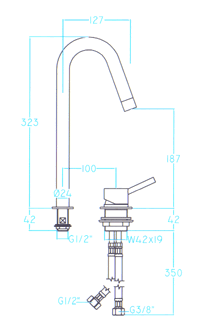 Blandebatteri, Dusj, Toalett 