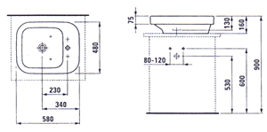 Laufen Palomba Servanter