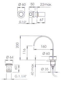 Blandebatteri, Dusj, Servant
