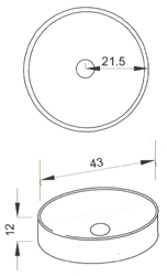 Regia Lavabo Rotero Glass Servanter