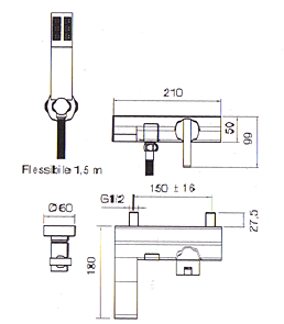 Blandebatteri, Dusj, Servant