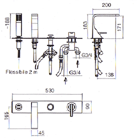 Blandebatteri, Dusj, Servant
