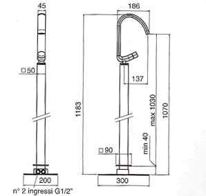 Blandebatteri, Dusj, Toalett 