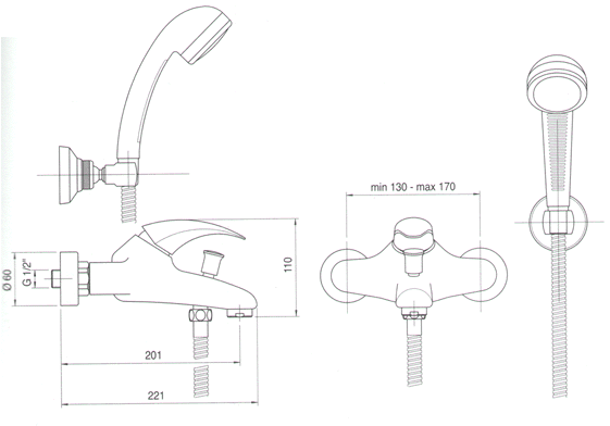 Blandebatteri, Dusj, Servant