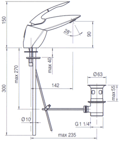 Blandebatteri, Dusj, Toalett 