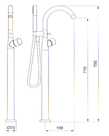 Fantini Suite 3715 Dusjbatteri