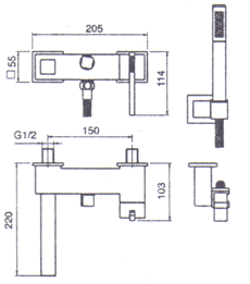Blandebatteri, Dusj, Servant