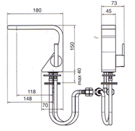 Blandebatteri, Dusj, Toalett 