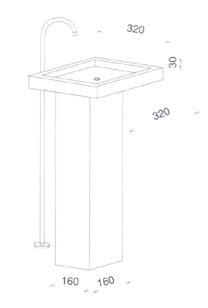 Servant in granitt, Dusjkar, Dusj