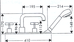 Blandebatteri, Dusj, Toalett 